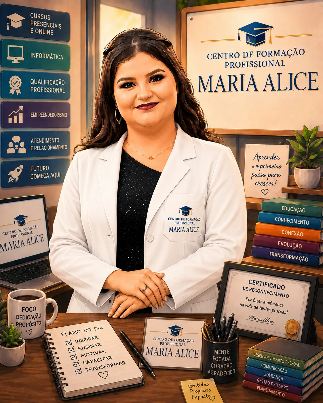 Imagem institucional do Centro de Formação Profissional Maria Alice