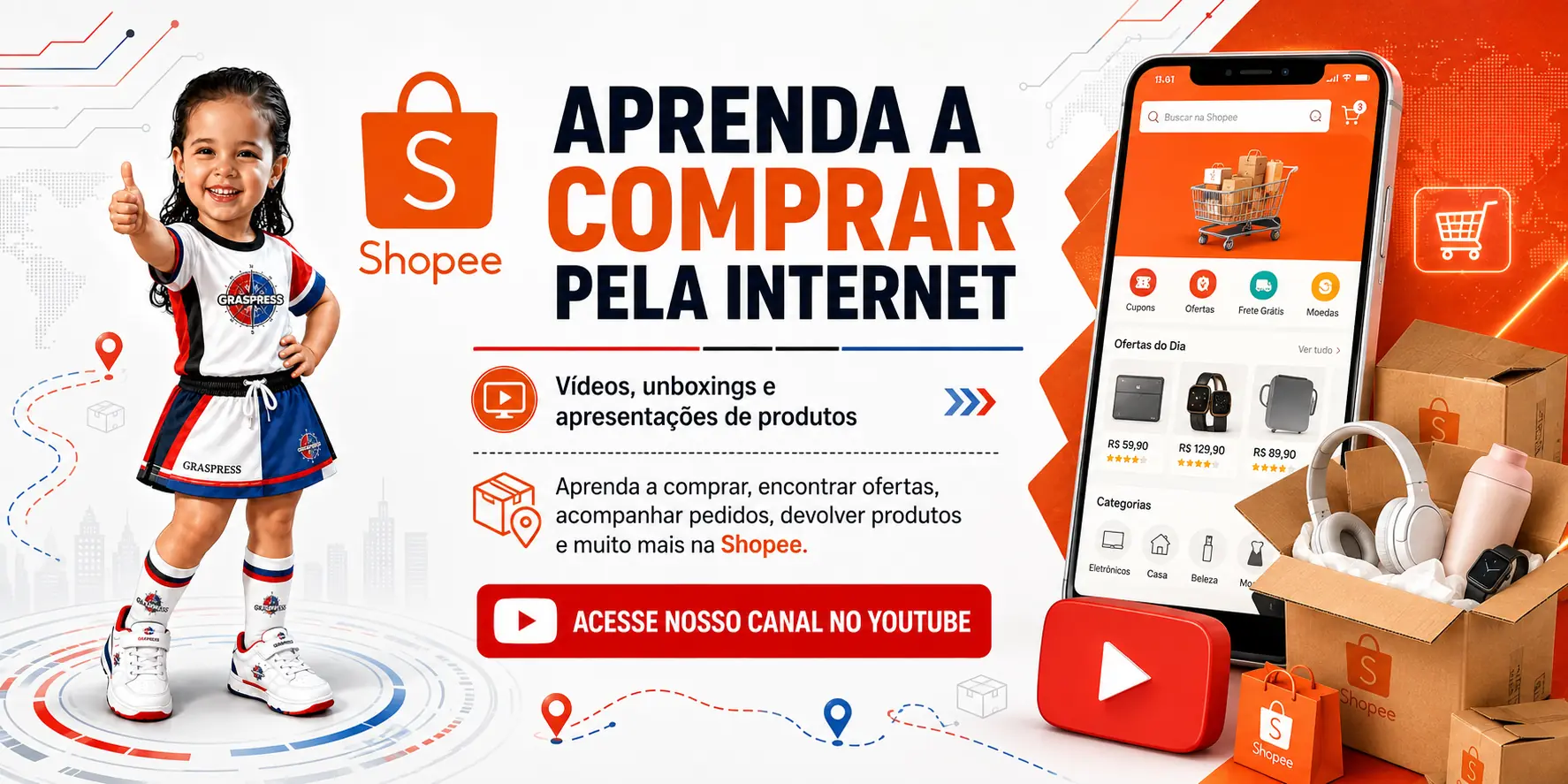 Aprenda a comprar pela internet: vídeos, unboxings, ofertas, acompanhamento e devolução de produtos na Shopee